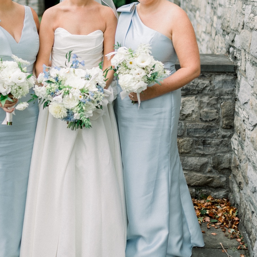 ALFRED SUNG Light Blue Formal Dress